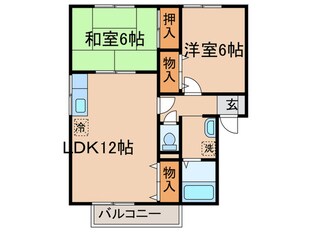 ＣＯＺＹ ＣＯＵＲＴ Ａ棟の物件間取画像